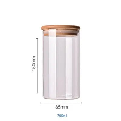 Bamboo-Covered Borosilicate Glass Food Storage Containers